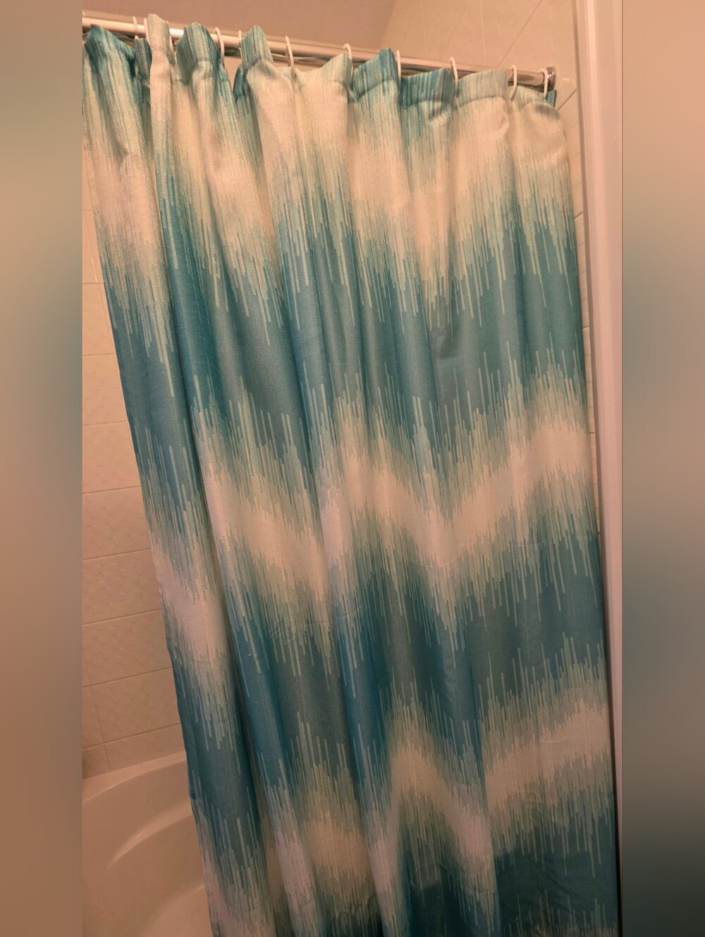 Turquoise Wave Shower Curtain - Home Bath $ SLIGHTLY NEGOTIABLE